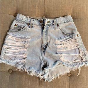Vintage Levi distressed cut offs